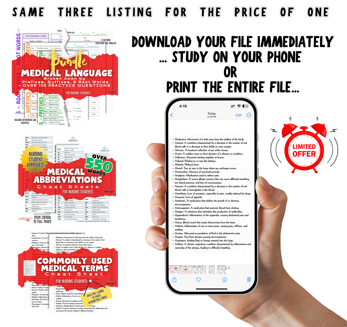 Medical Language Bundle - Nursing Study Guide