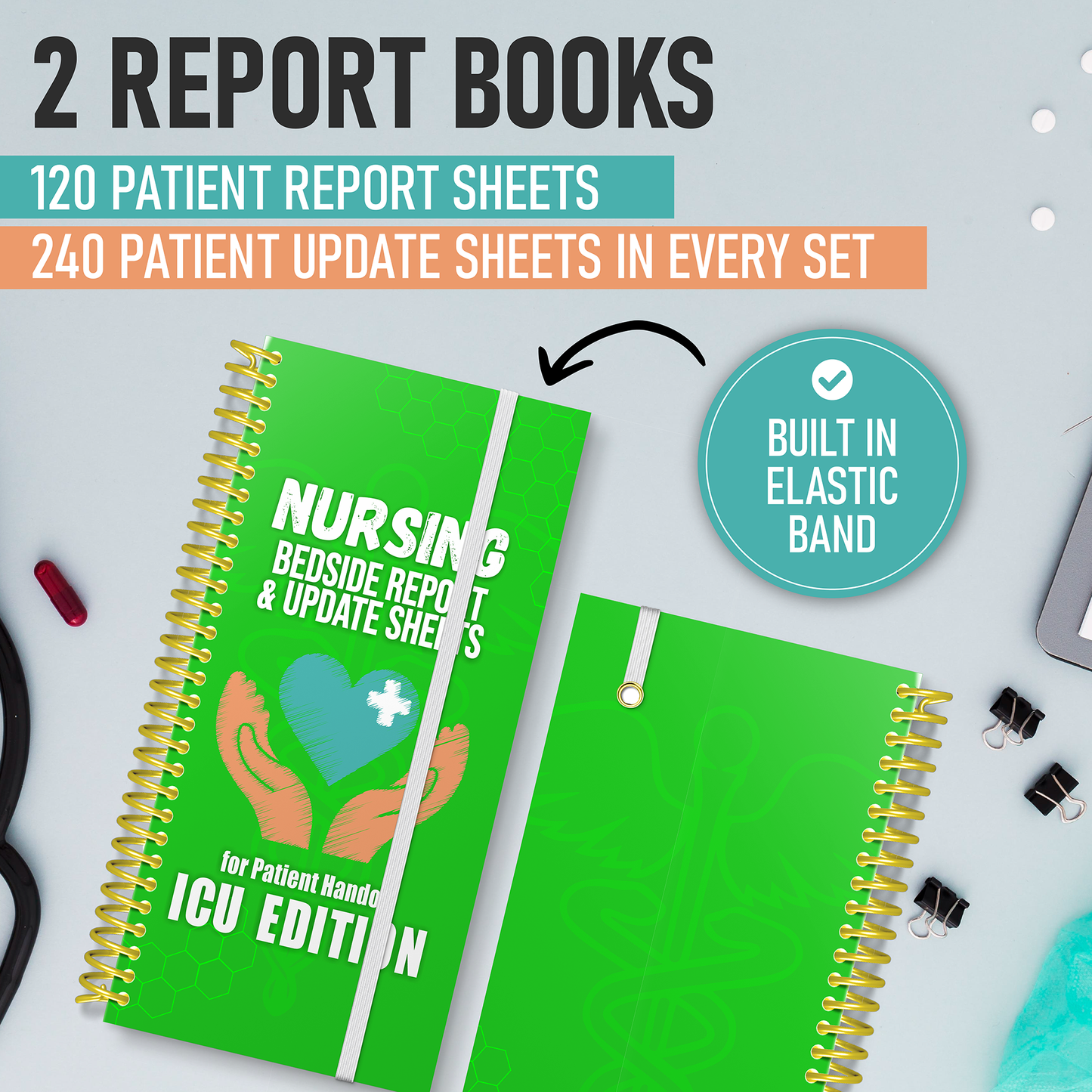 ICU Nurse Report Sheets - SBAR Report Notebooks