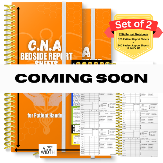 CNA Bedside Report Sheets - Set of 2