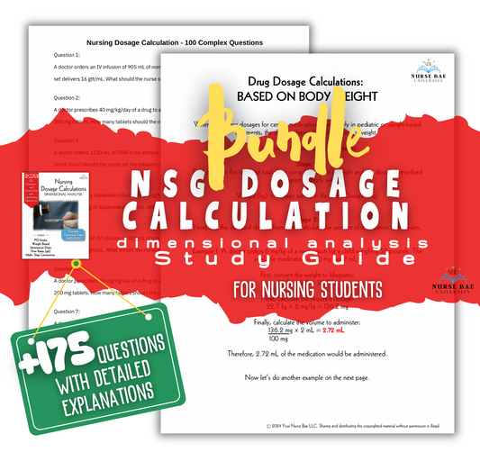 Dosage Calculation for Nurses - Nursing Study Guide
