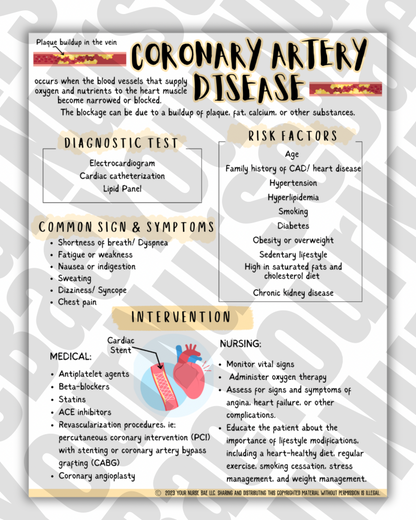 Cardiac Study Guide - Med Surg I/II - Nursing Study Guide