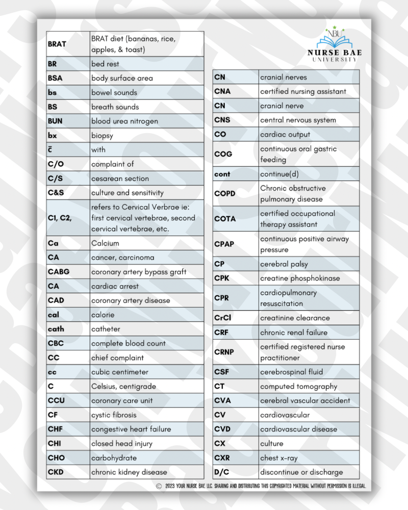 Medical Language Bundle - Nursing Study Guide